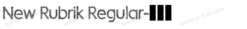New Rubrik Regular字体转换